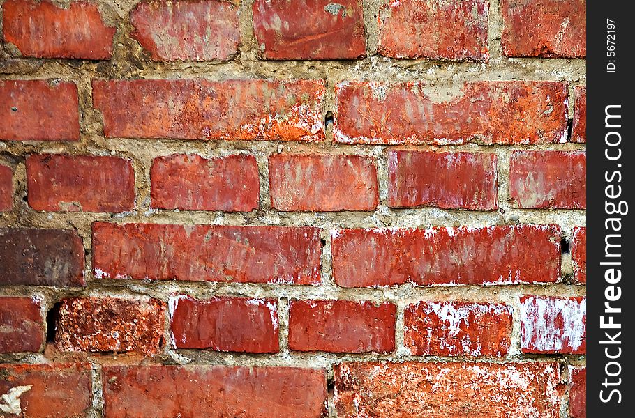 An old house brick wall.