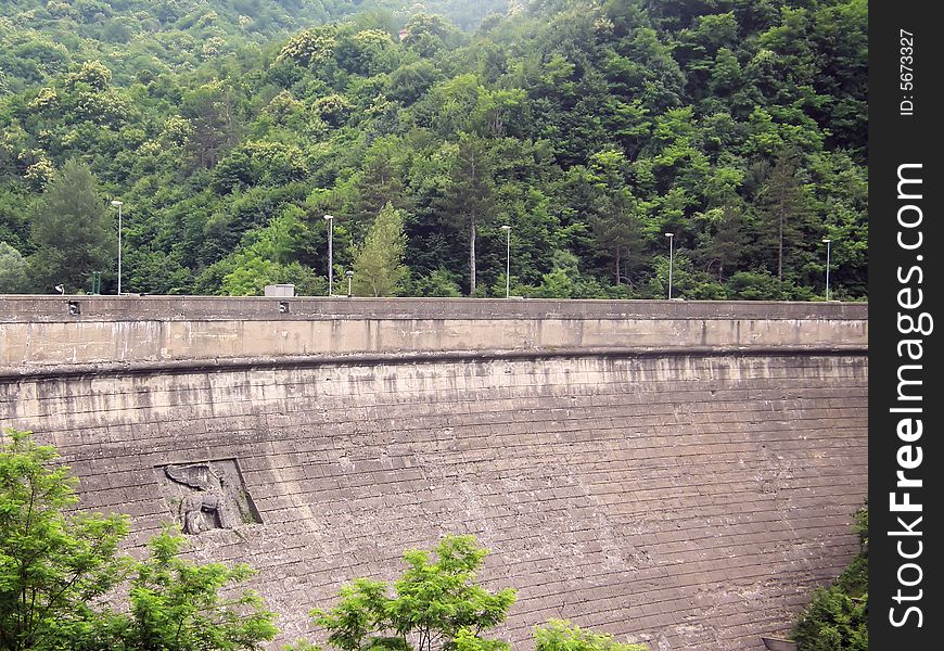 A dam built in the hills near Genoa (Italy). A dam built in the hills near Genoa (Italy)