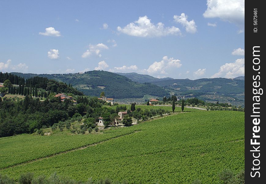 View of a typical tuscan Landscape. View of a typical tuscan Landscape