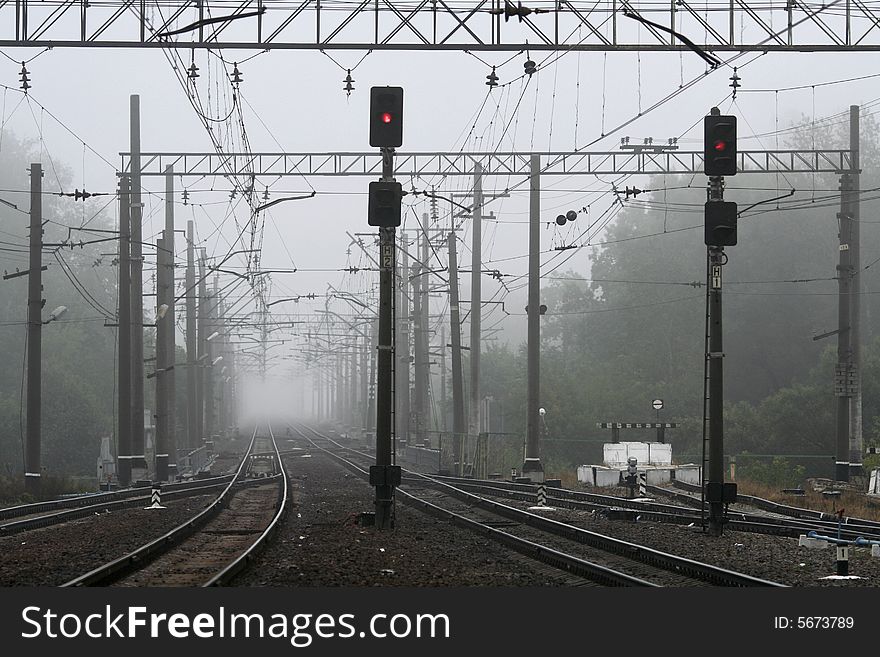 Misterios railway in early morning