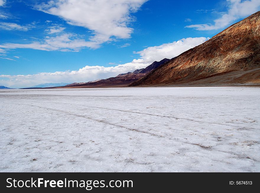 Taken on the salt flats of death valley floor