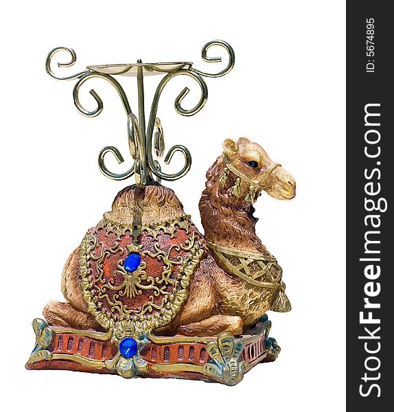 Decorative candlestick performed  as a camel