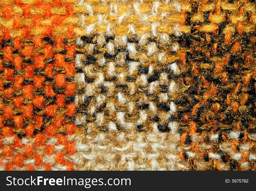 Close-up of plaid upholstery material