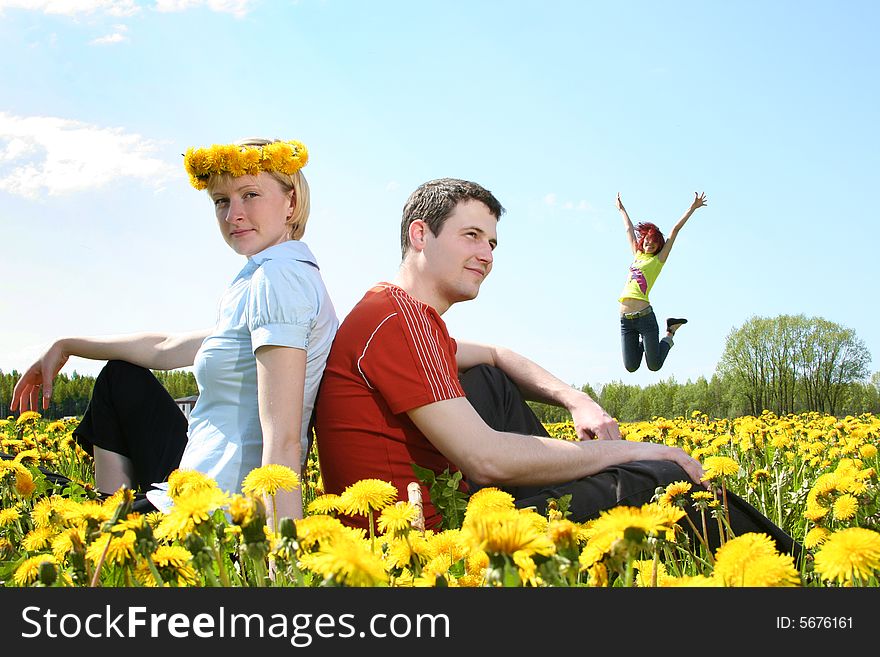 Young friends having fun outdoors. Young friends having fun outdoors