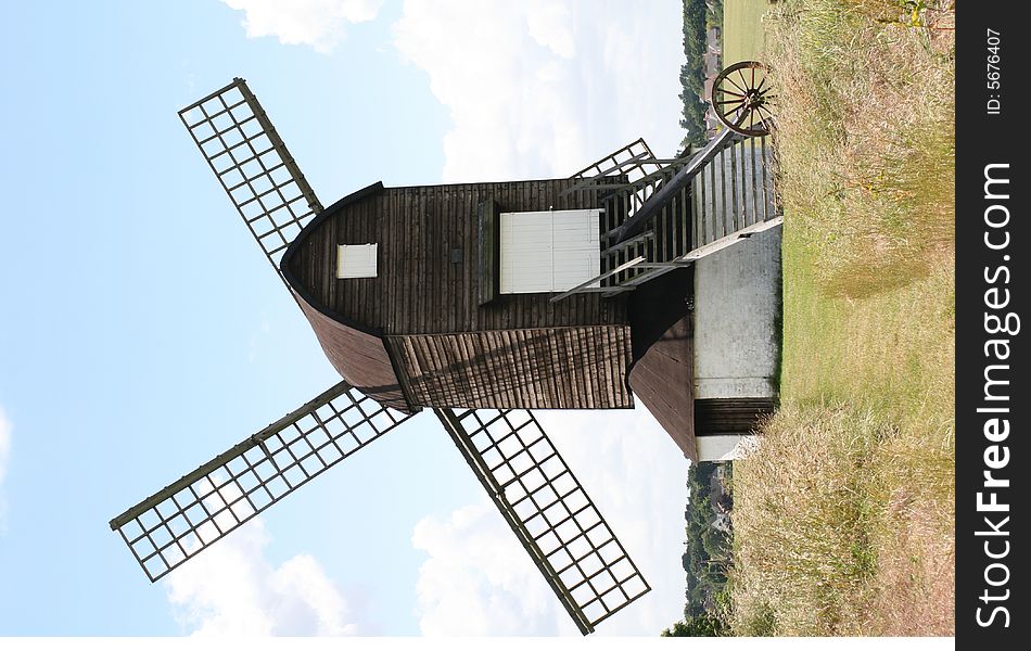 A windmill in a field