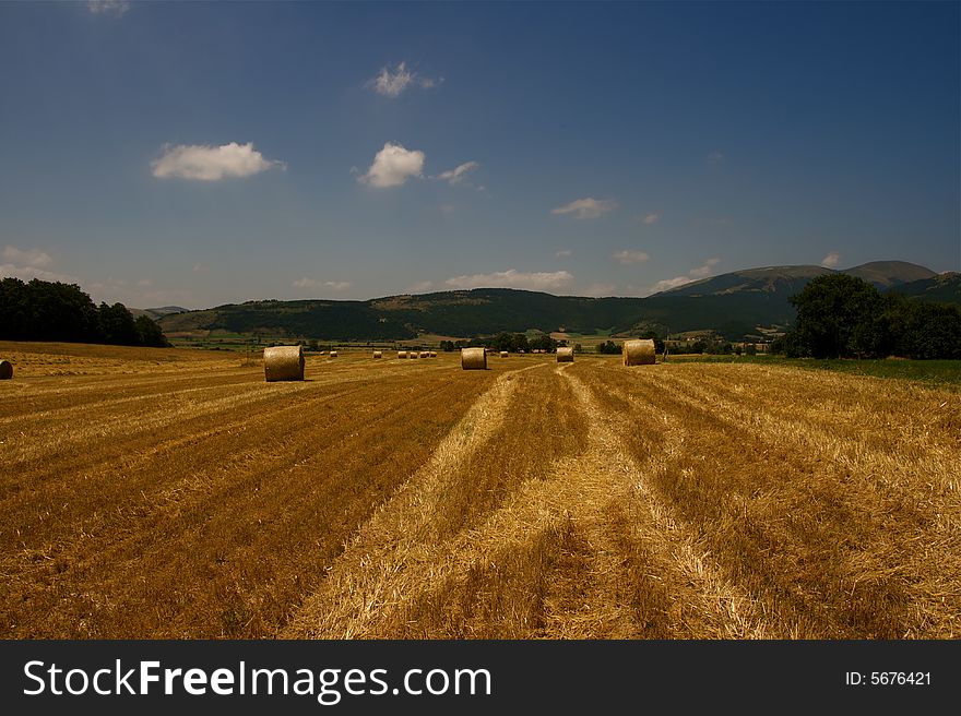 Hay bales, umbria