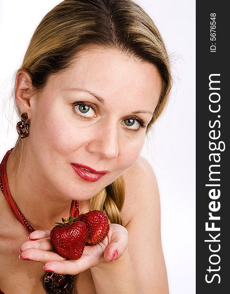 Woman With Strawberry