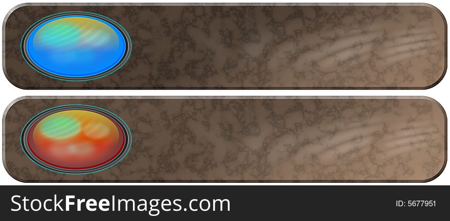 Two Sepia Headers With Marble And Glass Effect