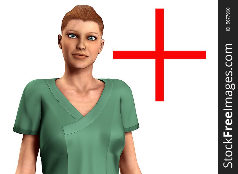 A image of a nurse in scrubs clothing. A image of a nurse in scrubs clothing.