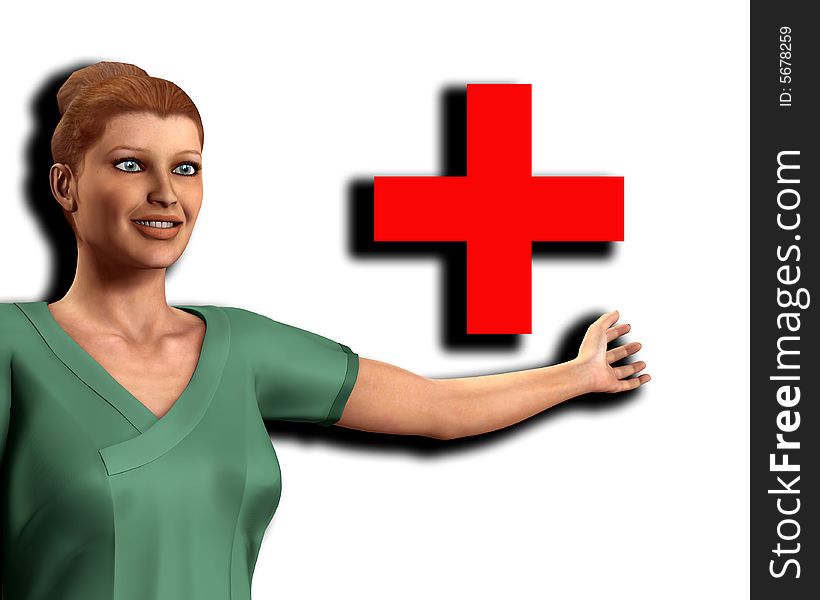 A image of a nurse in scrubs clothing. A image of a nurse in scrubs clothing.