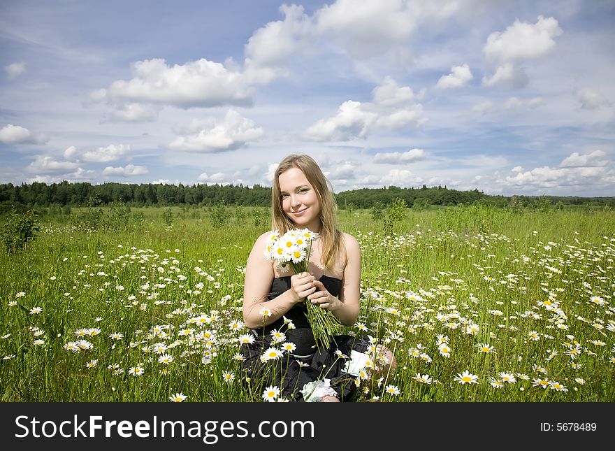 Woman On The Meadow