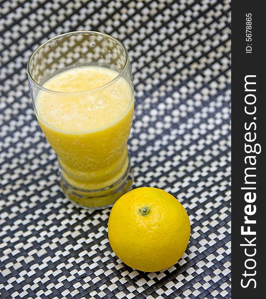 Artistic display of freshly squeezed orange juice. Artistic display of freshly squeezed orange juice.