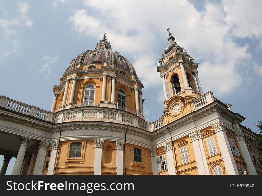 A view of Superga basilica in Turin. A view of Superga basilica in Turin.