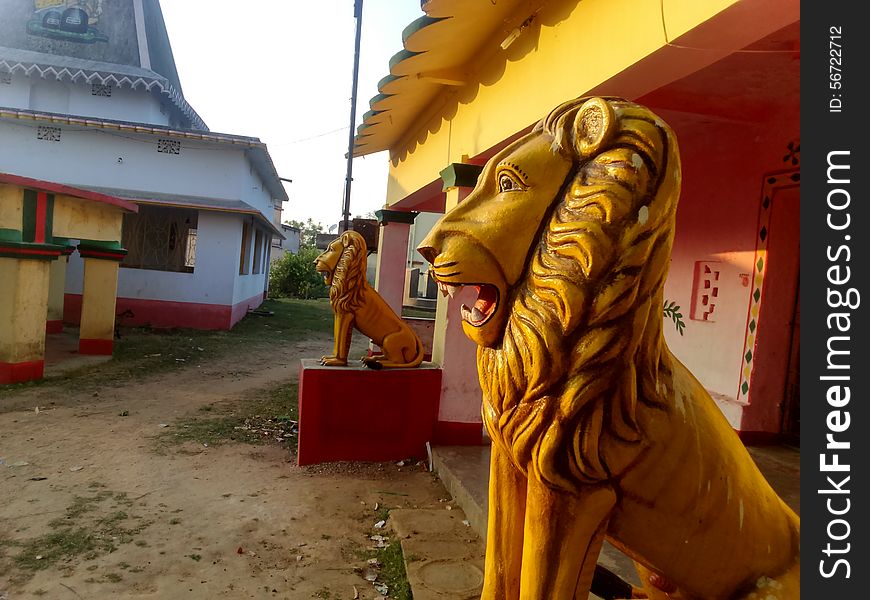 A close view of statue of king of forest Lion. A close view of statue of king of forest Lion.