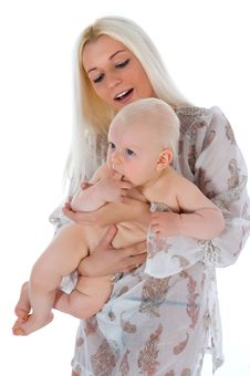Happy Mother With Baby Royalty Free Stock Photos