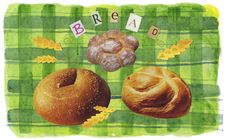 Bread - Collage Royalty Free Stock Images
