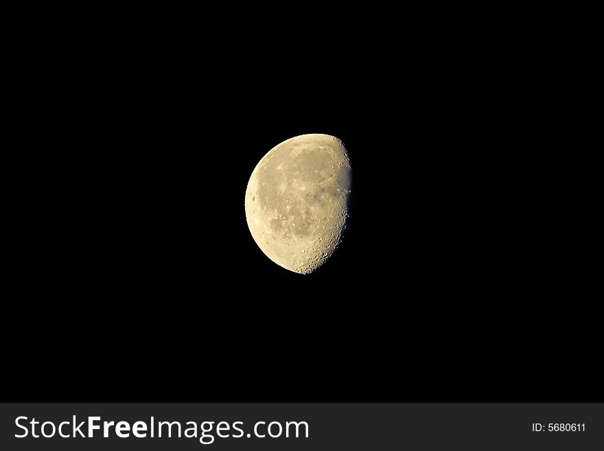 Closeup photo of the Moon at night. Closeup photo of the Moon at night