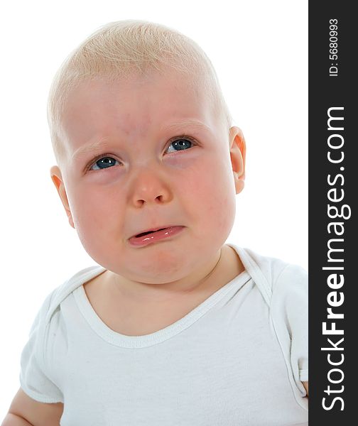 Little Baby Girl with hair stuck up taken closeup