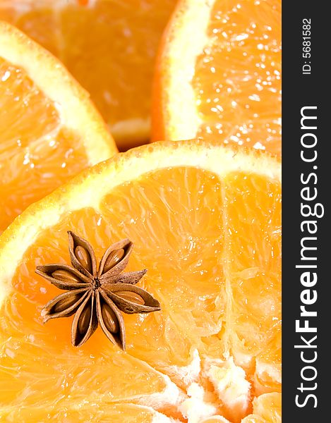 Juicy oranges texture with anice. Juicy oranges texture with anice