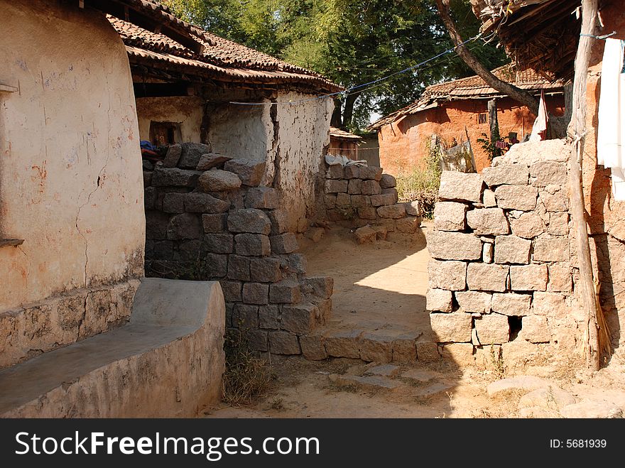 Mud huts in rural India. Mud huts in rural India