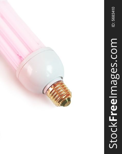 Pink Bulb Isolated On White