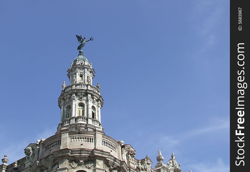 South dome closeup of The Great Theater of Havana, Cuba. South dome closeup of The Great Theater of Havana, Cuba