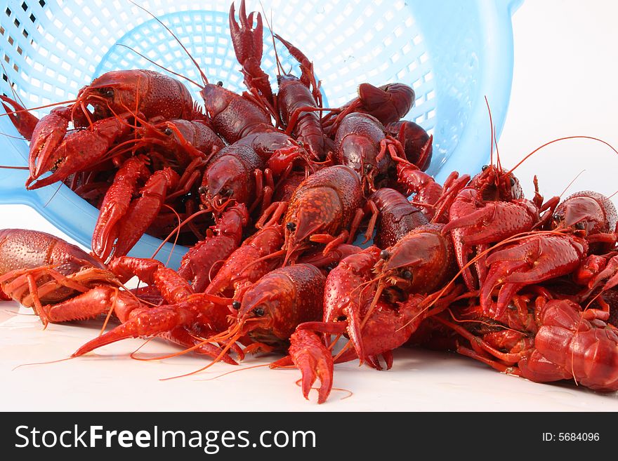 Deli crayfish cooked in bowl