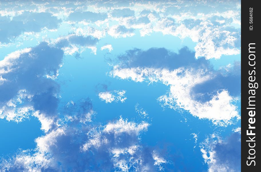 Beautiful summer cloudscape. 3d image. Beautiful summer cloudscape. 3d image