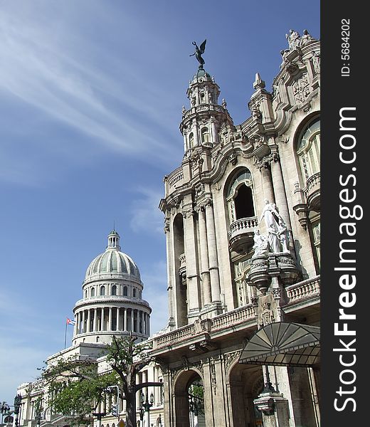 Havana's Great Theater and The Capitol, Cuba