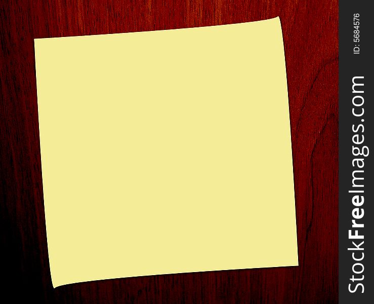 Yellow post-it note, on wood background, waiting for your messages, text, notes. Yellow post-it note, on wood background, waiting for your messages, text, notes....