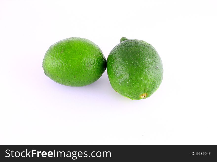Green Lime with white background