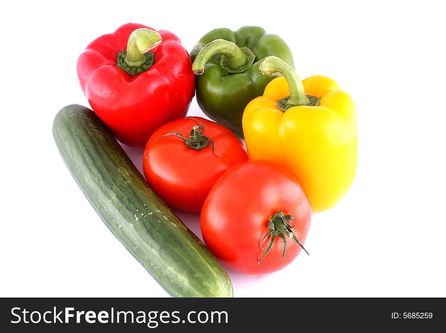 Fresh Vegetables Varieties on white background