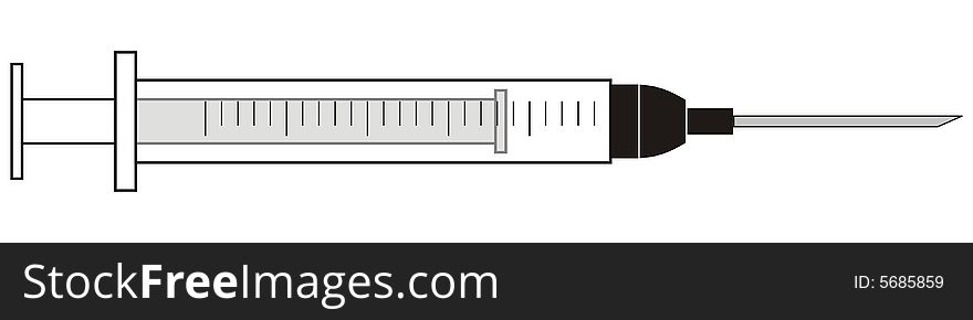 Art illustration of a stylized syringe