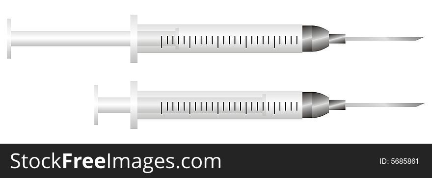 Art illustration of stylized syringes