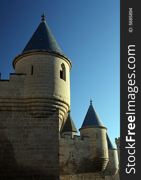 Castle and fortress in Olite in Navarra, Spain. Castle and fortress in Olite in Navarra, Spain