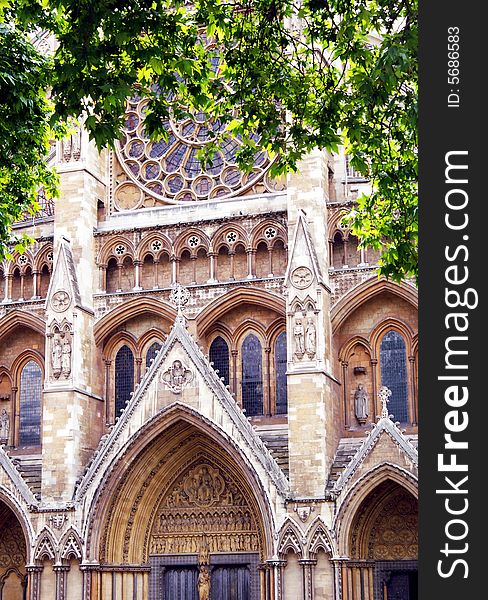 Detail of Westminister Abbey in London. Detail of Westminister Abbey in London