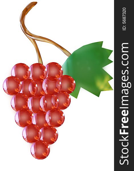 A red grape isolated on a background