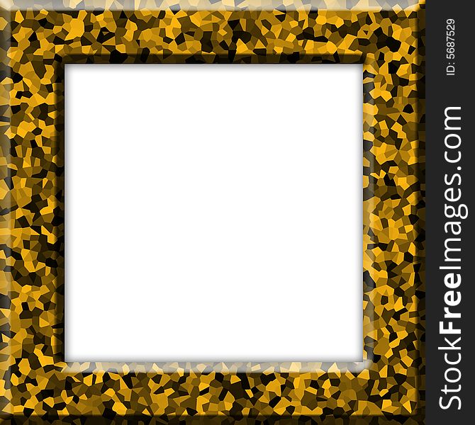 Yellow Black Crystal Frame