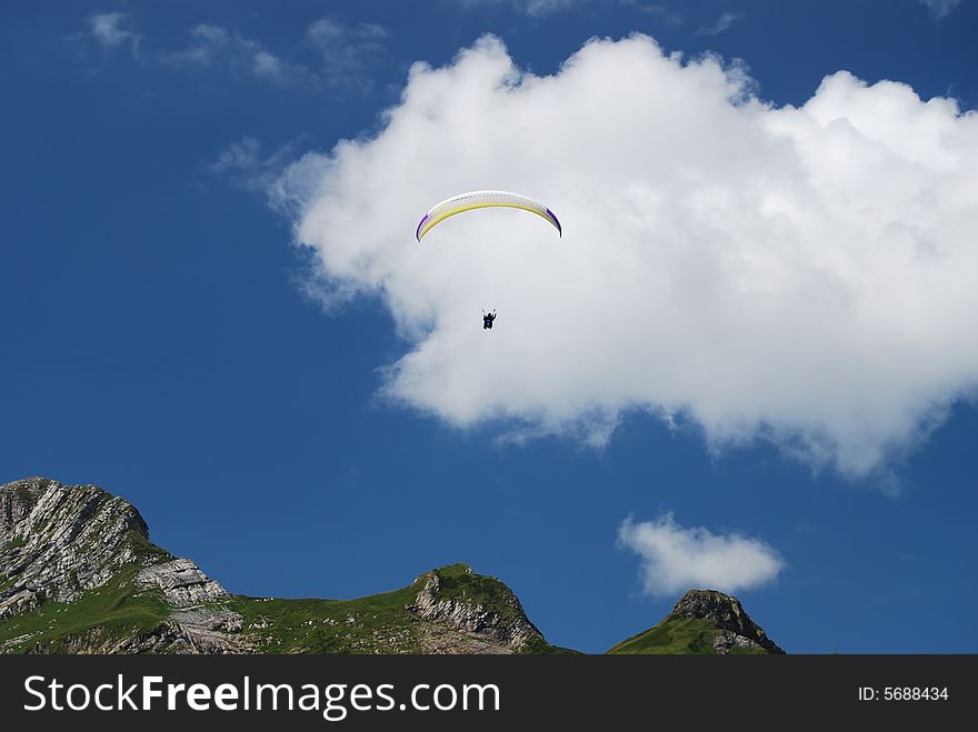 Parachuting over Mountains in Sochi