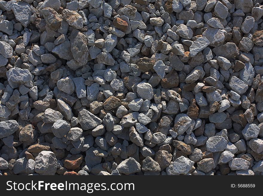 The background consisting of fine stones