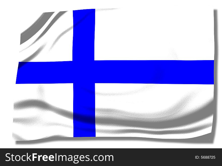 Die national flagge aus finnland. Die national flagge aus finnland