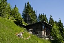 Swiss Mountain House Stock Photo