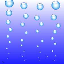 Blue Water And Bubbles Royalty Free Stock Photos