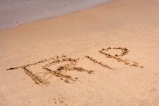 The Word TRIP Written In Sand Royalty Free Stock Photos The Word TRIP Written In Sand Royalty Free Stock Photos