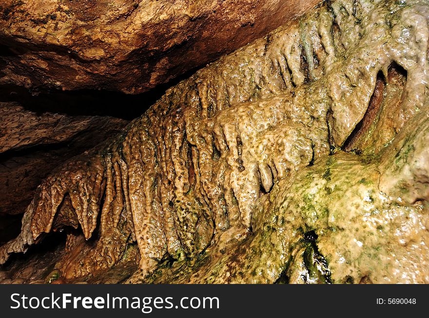 The undergroung cave interior photo