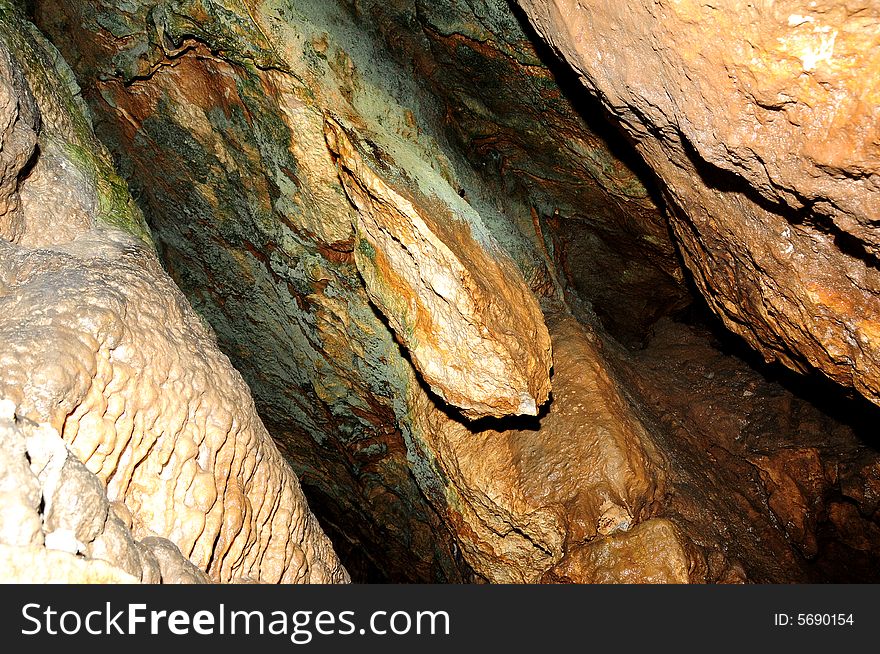 The undergroung cave interior photo