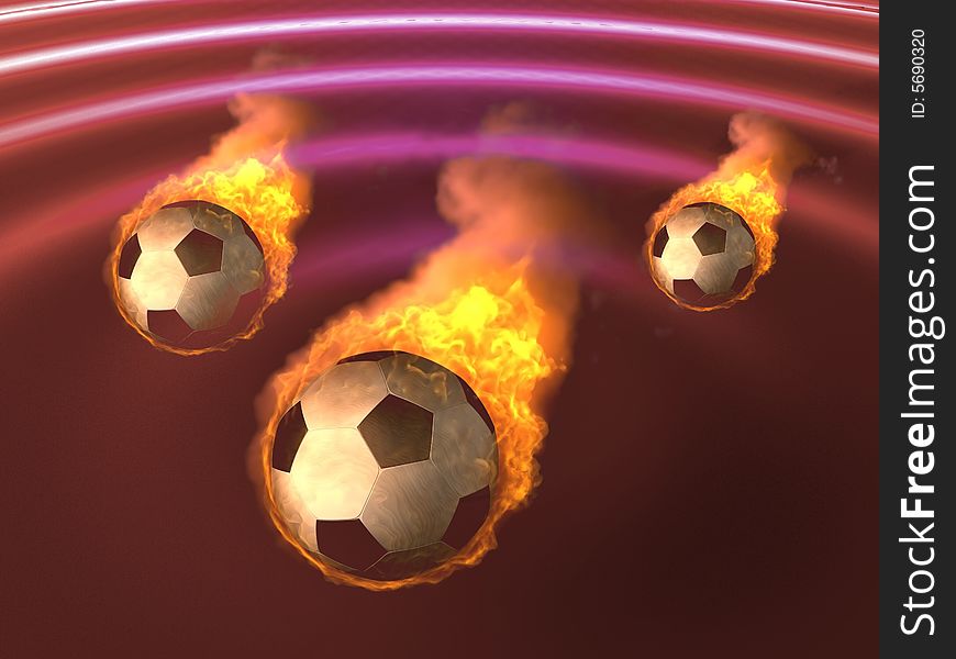 Burning Soccer Ball