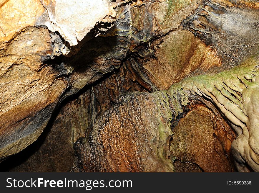 The undergroung cave interior photo