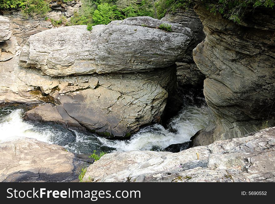 Mountain stream of fresh water. Mountain stream of fresh water