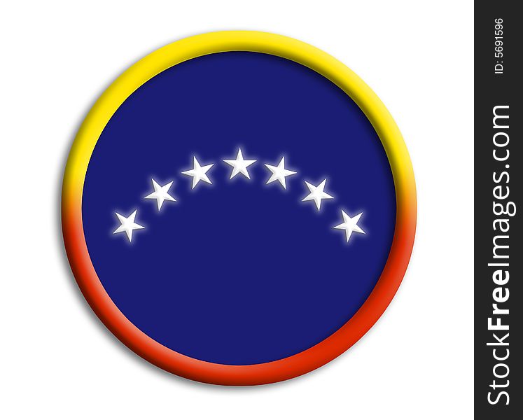 Venezuela button shield. Venezuela button shield